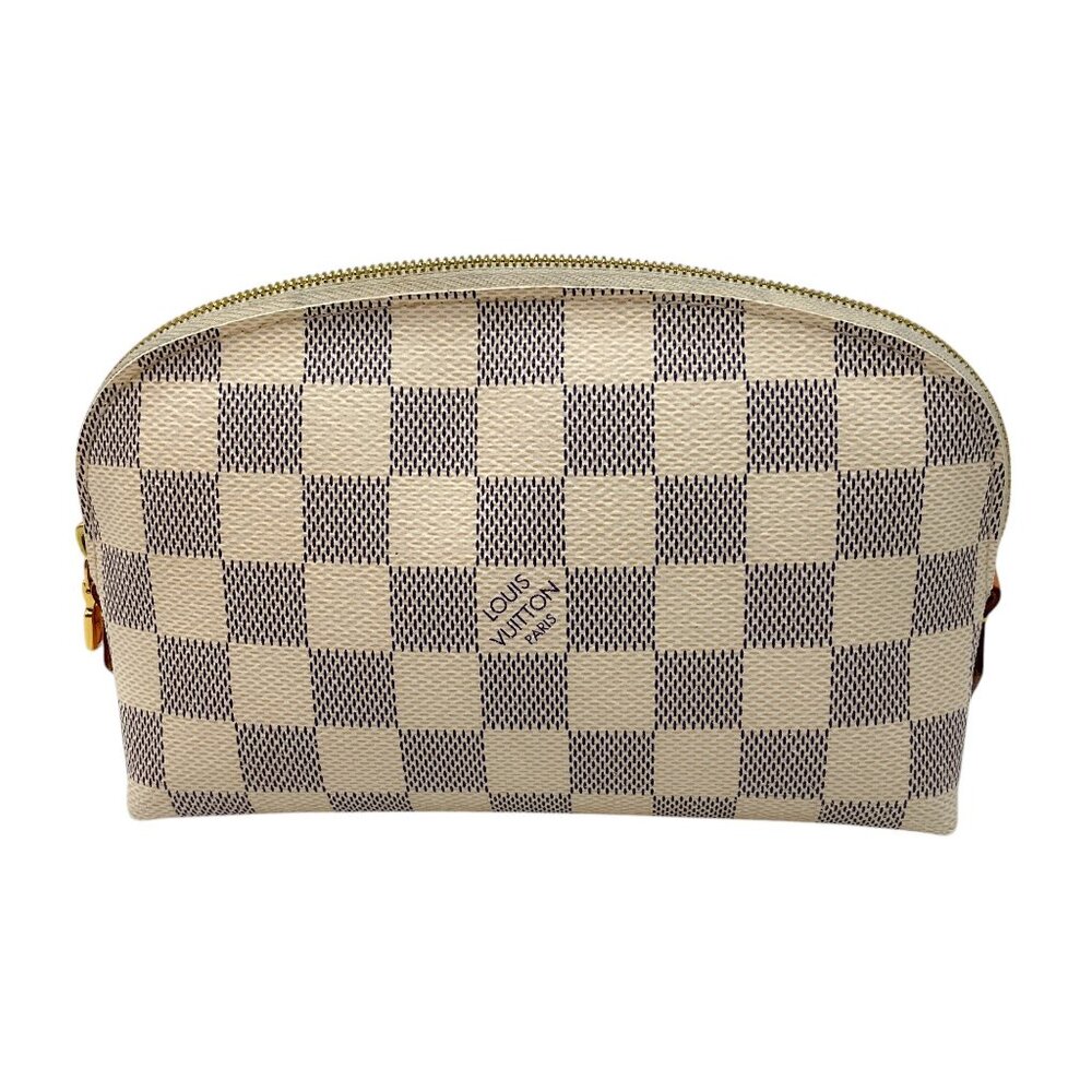 Louis Vuitton Ivory Damier Azur Canvas Cosmetic Pouch - Picture 2 of 16